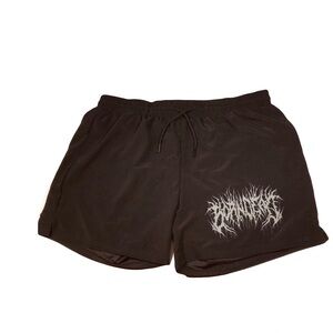 Born Dead Clothing Graphic Tattoo Black Drawstring Shorts 3XL Streetwear